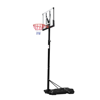 HY-B076 Portable and Removable Adult PC Transparent Backboard Basketball Stand (Basket Height Adjustment 2.45m-3.05m) Maximum 7# Ball