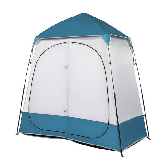 229*229*122cm Oxford Cloth Double Dressing Tent Blue/White