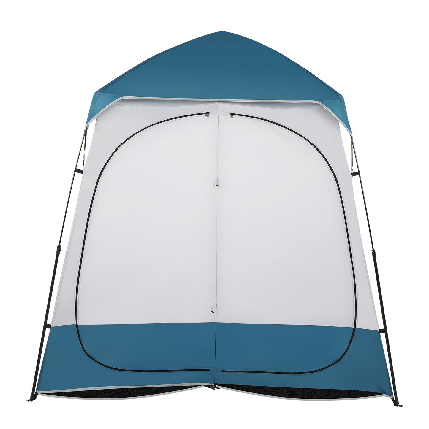 229*229*122cm Oxford Cloth Double Dressing Tent Blue/White