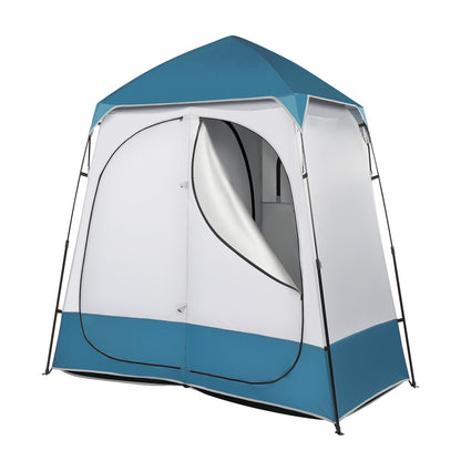 229*229*122cm Oxford Cloth Double Dressing Tent Blue/White