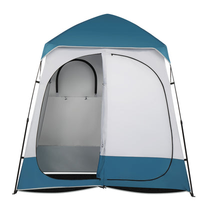 229*229*122cm Oxford Cloth Double Dressing Tent Blue/White