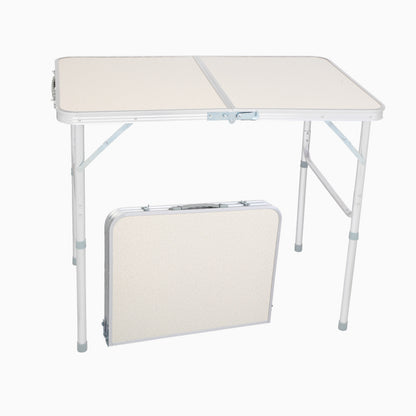 90 x 60 x 70cm Home Use Aluminum Alloy Folding Table White