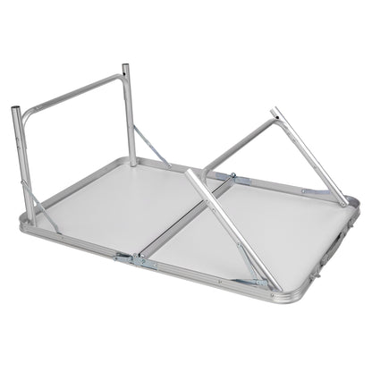 90 x 60 x 70cm Home Use Aluminum Alloy Folding Table White