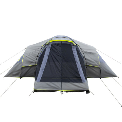 522*260*210cm Can Accommodate 10 People Three Rooms Polyester Cloth Fiberglass Poles  Camping Tents  Family Tents Dark Gray