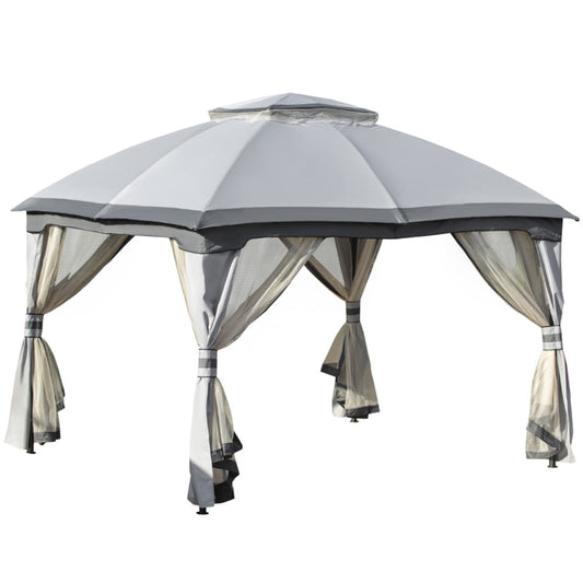 10ft x12ft Outdoor Gazebo, Grey-AS ( Amazon Shipping)（Prohibited by WalMart）