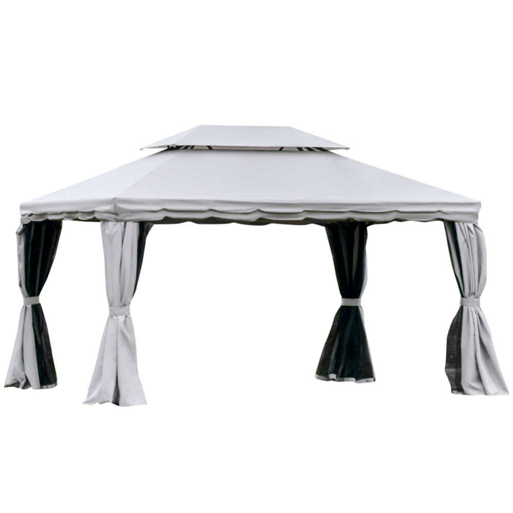 10ft x 13ft Patio Gazebo-Gray-AS ( Amazon Shipping)（Prohibited by WalMart）