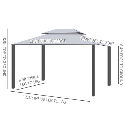 10ft x 13ft Patio Gazebo-Gray-AS ( Amazon Shipping)（Prohibited by WalMart）