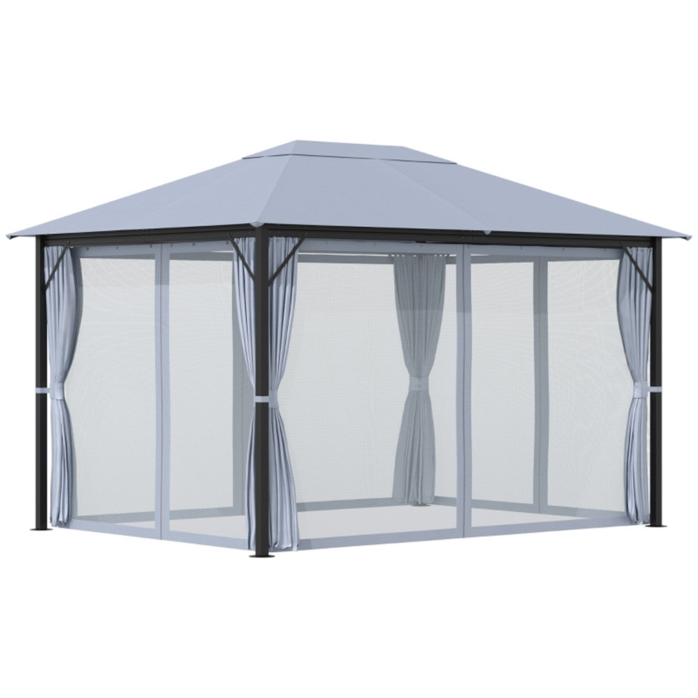 10ft x 13ft Patio Gazebo-Gray-AS ( Amazon Shipping)（Prohibited by WalMart）