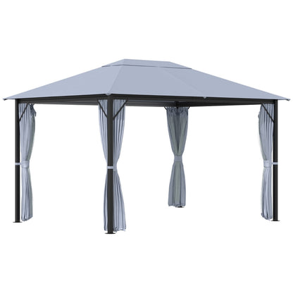 10ft x 13ft Patio Gazebo-Gray-AS ( Amazon Shipping)（Prohibited by WalMart）