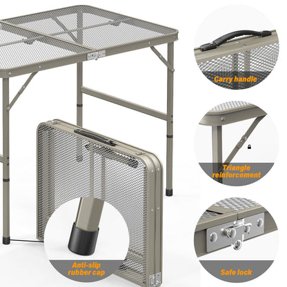 3FT Portable Picnic Table Adjustable Height