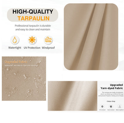 Replacement Canopy Top Fabric for 10x10 Ft Outdoor Patio Retractable Pergola Sunshelter Pergola Canopy,Khaki [Sale to Temu is Banned.Weekend can not be shipped, order with caution]