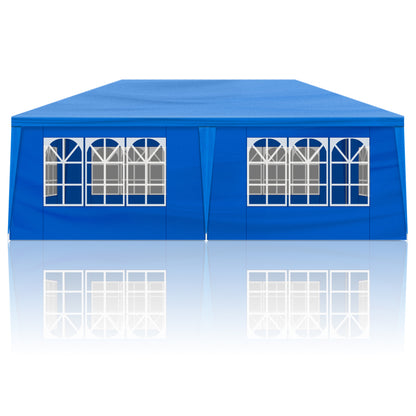 10'x20' Outdoor Party Tent with 6 Removable Sidewalls, Waterproof Canopy Patio Wedding Gazebo, Blue