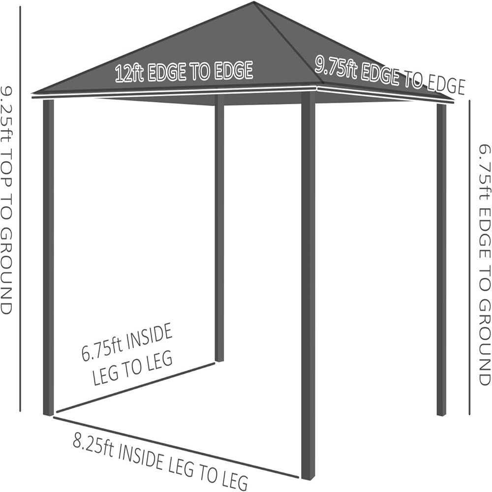 Gazebo with Galvanized Steel Roof