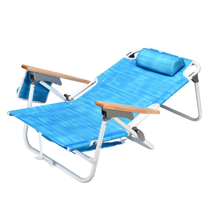 1PCS Backpack Beach Chairs for Adults Beach towel backpack beach chairs for adults 5 position chair with pouch folding lightweight positions back pack 13 inch high