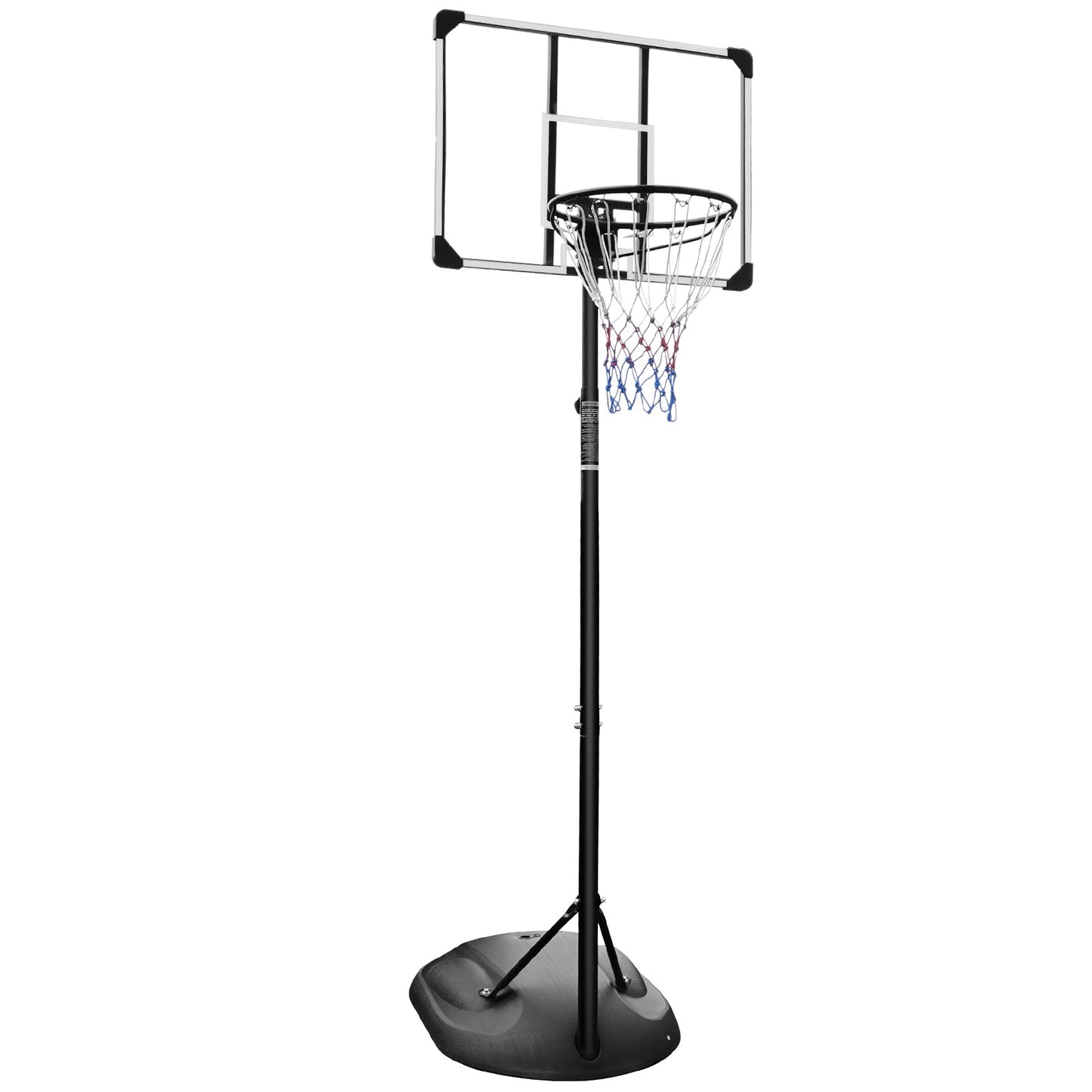 Portable Basketball Hoop Adjustable 7.5ft - 9.2ft with 32 Inch Backboard for Youth Adults Indoor Outdoor Basketball Goal White