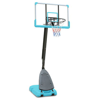 Use for Outdoor Height Adjustable 7.5 to 10ft Basketball Hoop 44 Inch Backboard Portable Basketball Goal System with Stable Base and Wheels