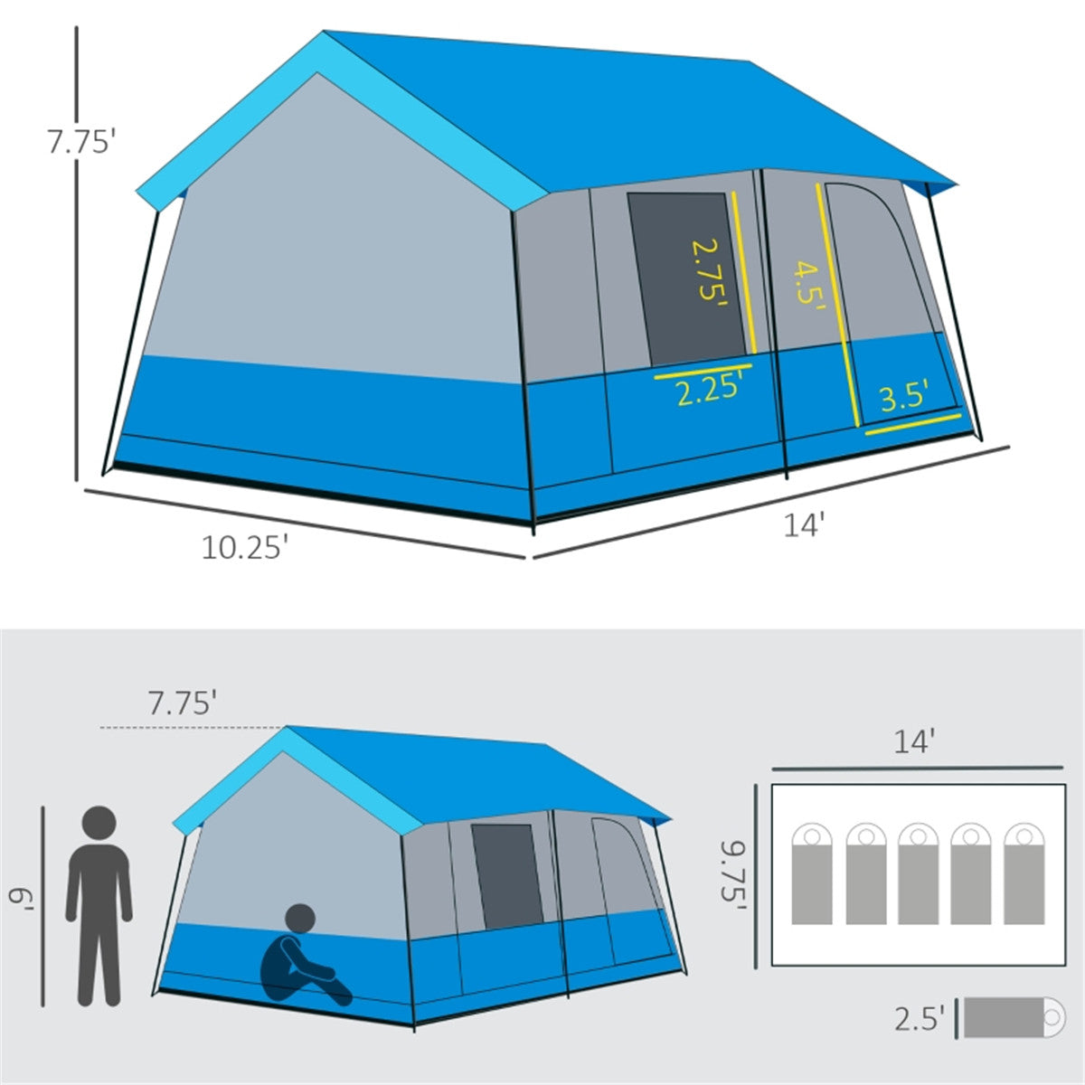 Foldable Camping tent （Amazon Shipping）（WalMart 禁售）