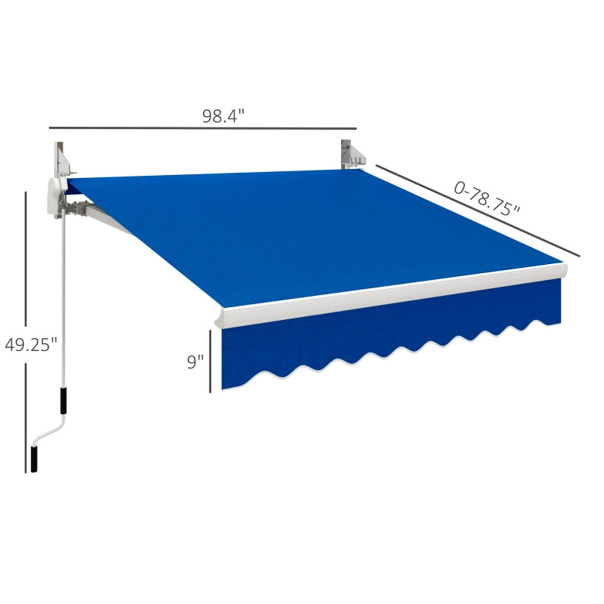 Patio Retractable Awning  -AS ( Amazon Shipping)（Prohibited by WalMart）