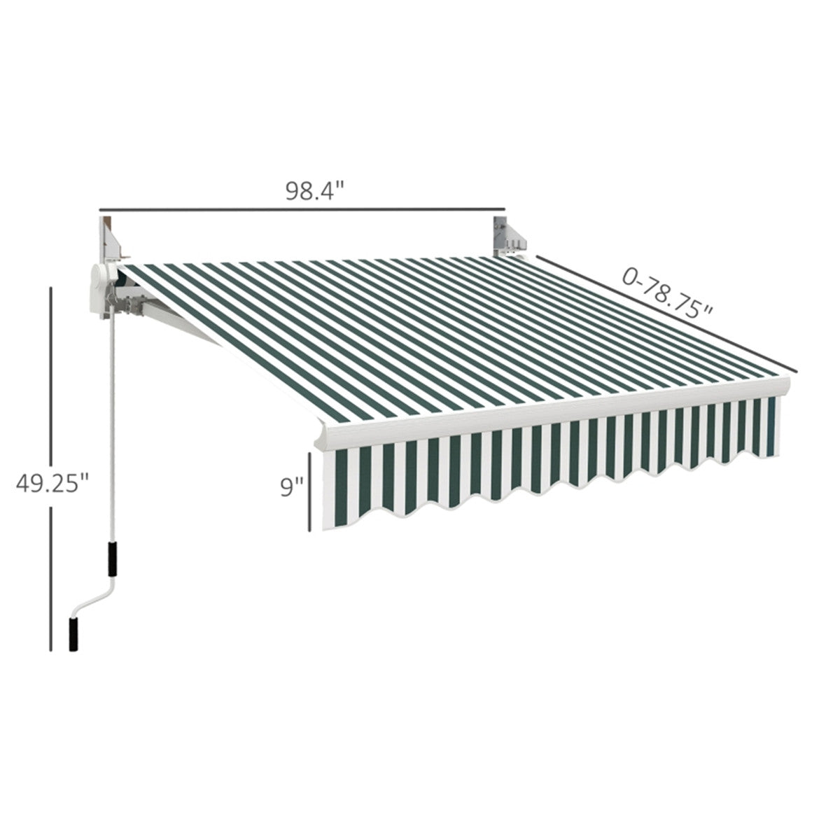 Patio Retractable Awning  -AS ( Amazon Shipping)（Prohibited by WalMart）