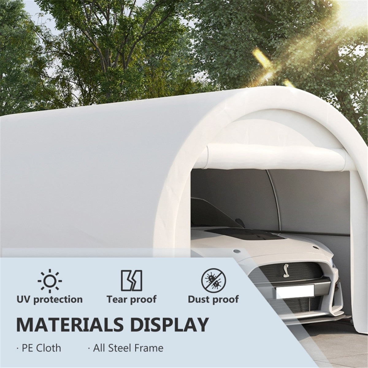 Carport /PE Canopy Cover  -AS ( Amazon Shipping)（Prohibited by WalMart）