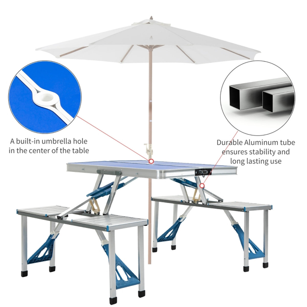 Portable Camping Table and Chairs /  Dining Table ( Amazon Shipping)（Prohibited by WalMart）