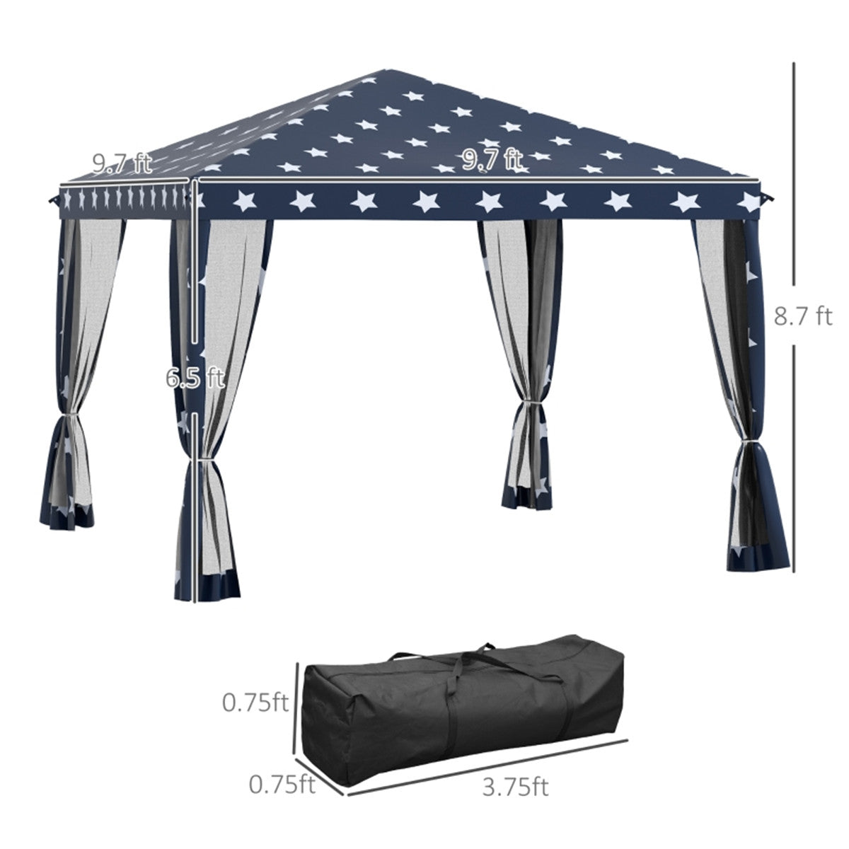 3X3M Pop Up Canopy Party Tent -AS ( Amazon Shipping)（Prohibited by WalMart）