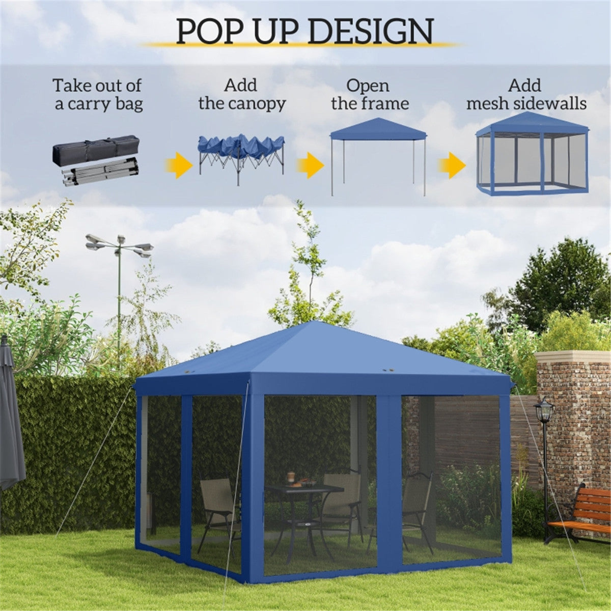 3X3M Pop Up Canopy Party Tent -AS ( Amazon Shipping)（Prohibited by WalMart）