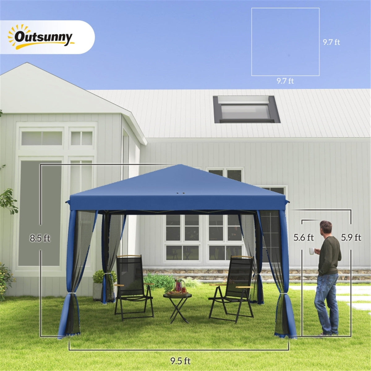 3X3M Pop Up Canopy Party Tent -AS ( Amazon Shipping)（Prohibited by WalMart）