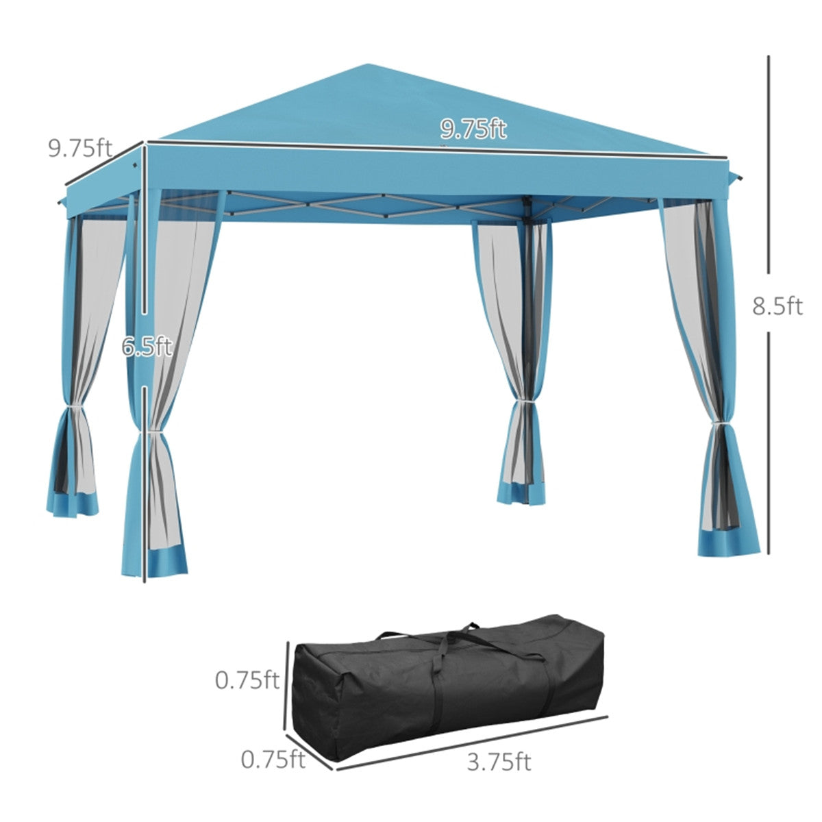 3X3M Pop Up Canopy Party Tent -AS ( Amazon Shipping)（Prohibited by WalMart）