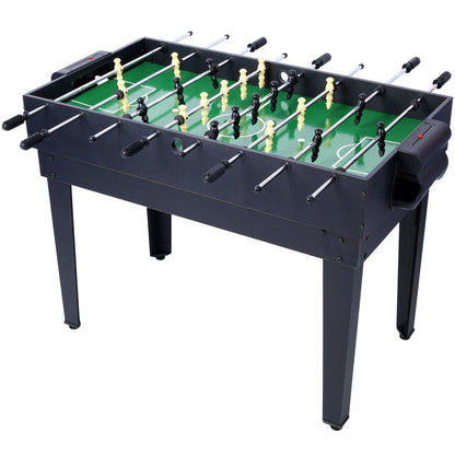 5-in-1 Multi-Game Table - Billiards, Push Hockey, Foosball, Ping Pong, and Basketball black/red