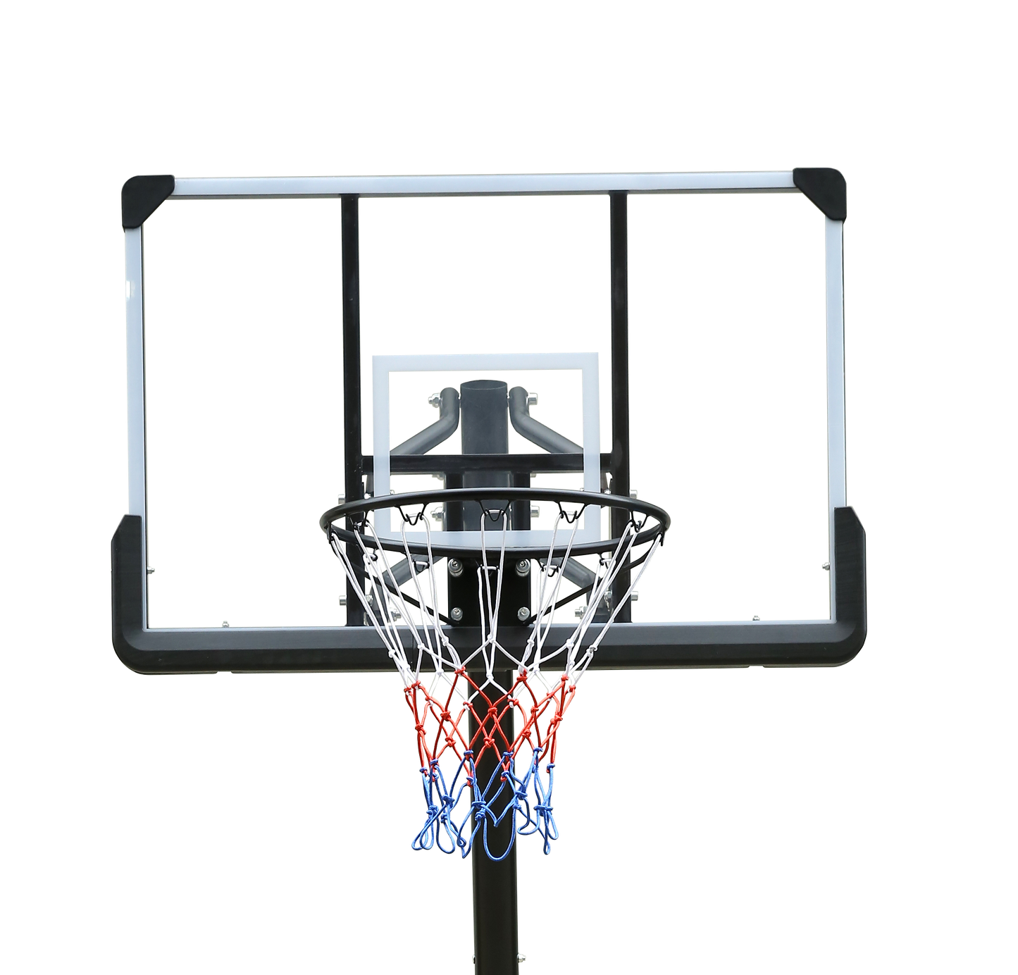 Height Adjustable 6 to 10ft Basketball Hoop 44 Inch Backboard Portable Basketball Goal System with Stable Base and Wheels, use for Outdoor