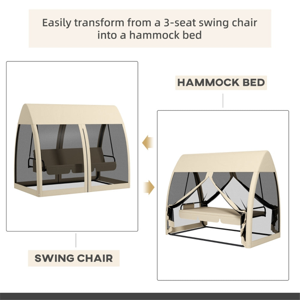 Garden rocking chair with canopy