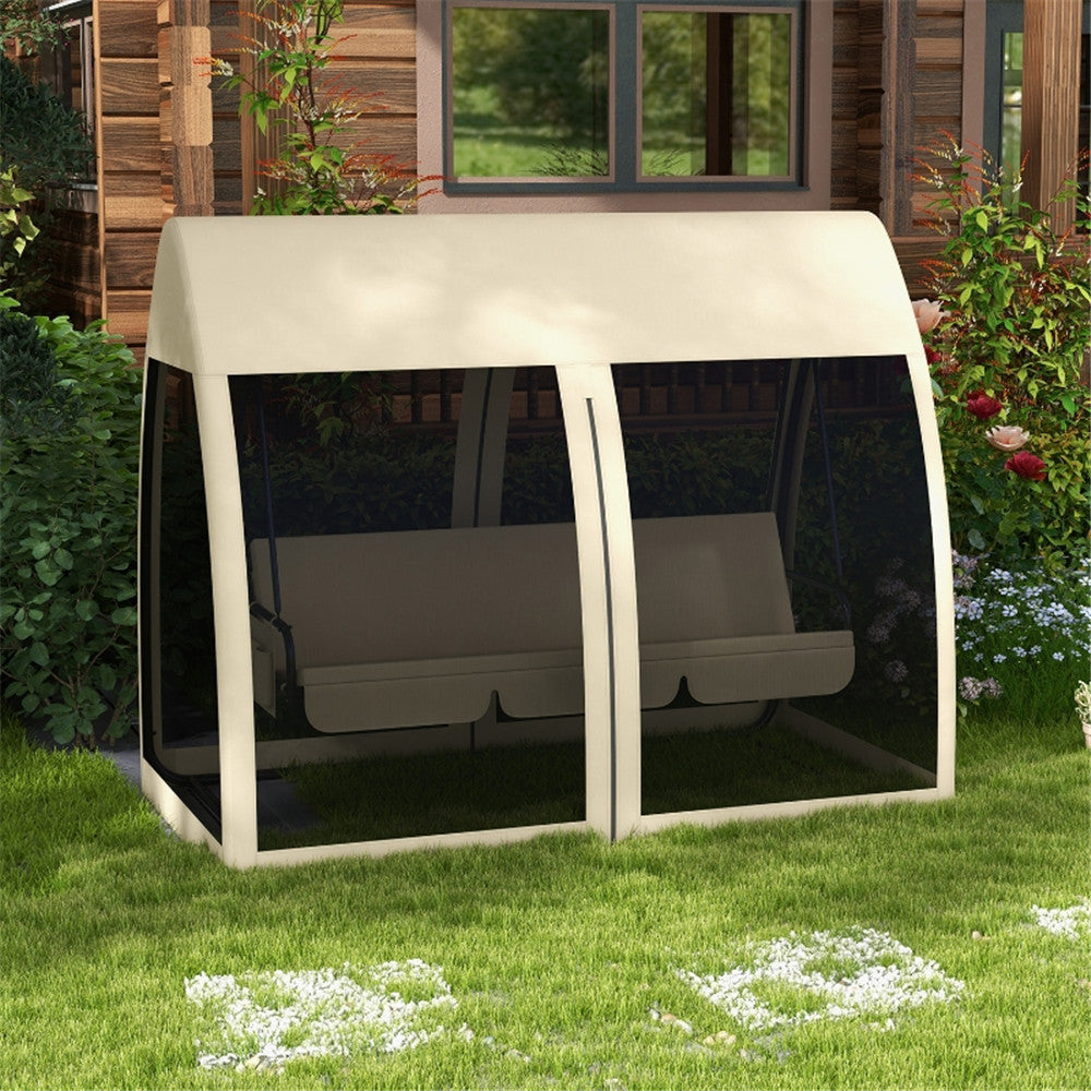 Garden rocking chair with canopy