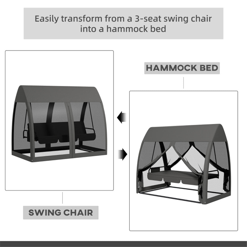 Garden rocking chair with canopy