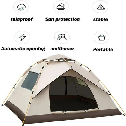 Instant Tent,Pop Up Tent,Camping Tent for 2-4 Person,2 Mesh Windows & 2 Doors ,Portable Waterproof Automatic Easy Setup Tent(No shipments on weekends, banned from Amazon)