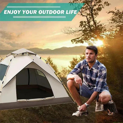 Instant Tent,Pop Up Tent,Camping Tent for 2-4 Person,2 Mesh Windows & 2 Doors ,Portable Waterproof Automatic Easy Setup Tent(No shipments on weekends, banned from Amazon)