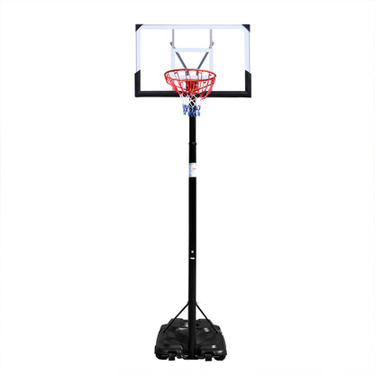 HY-B076 Portable and Removable Adult PC Transparent Backboard Basketball Stand (Basket Height Adjustment 2.45m-3.05m) Maximum 7# Ball