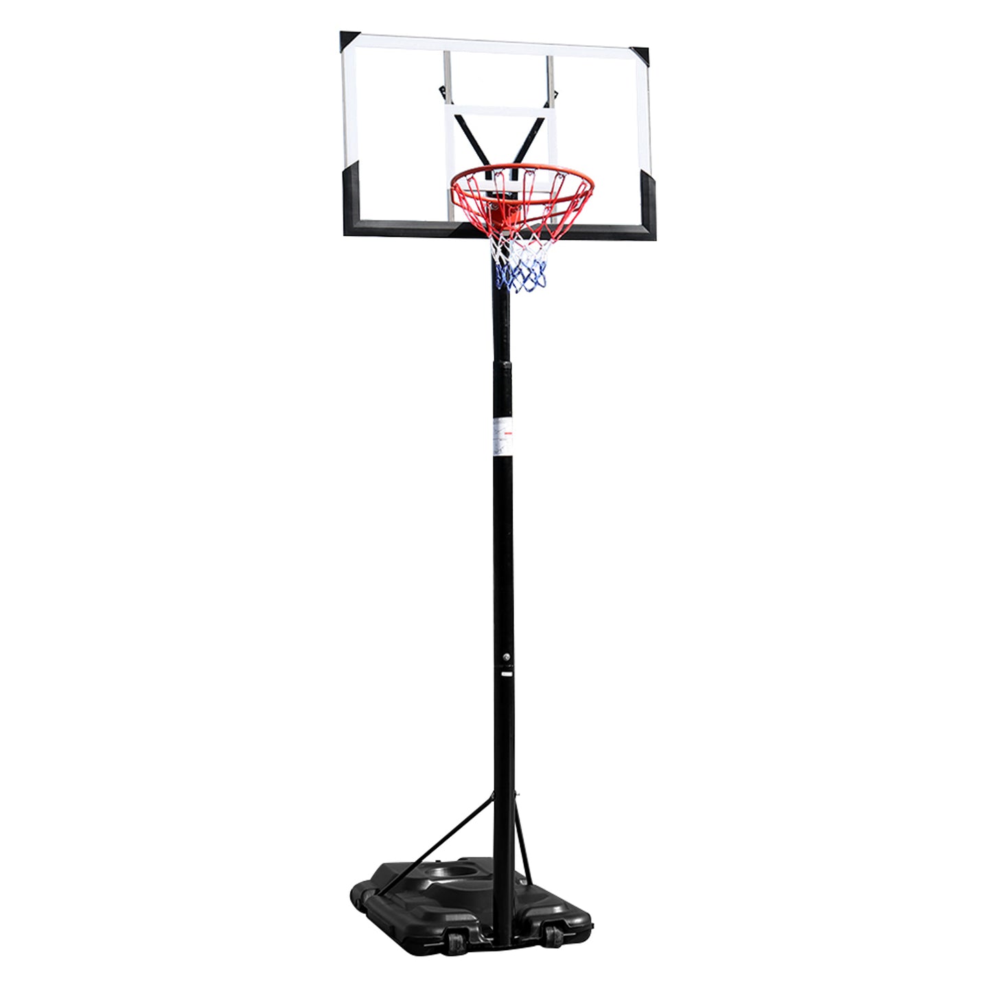 HY-B076 Portable and Removable Adult PC Transparent Backboard Basketball Stand (Basket Height Adjustment 2.45m-3.05m) Maximum 7# Ball