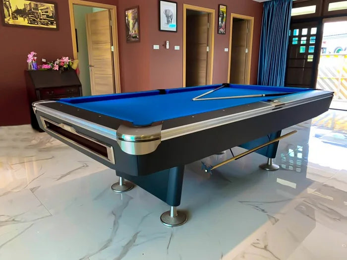 Wood Grain Billiard Table 9ft Pool Strong Frame and legs