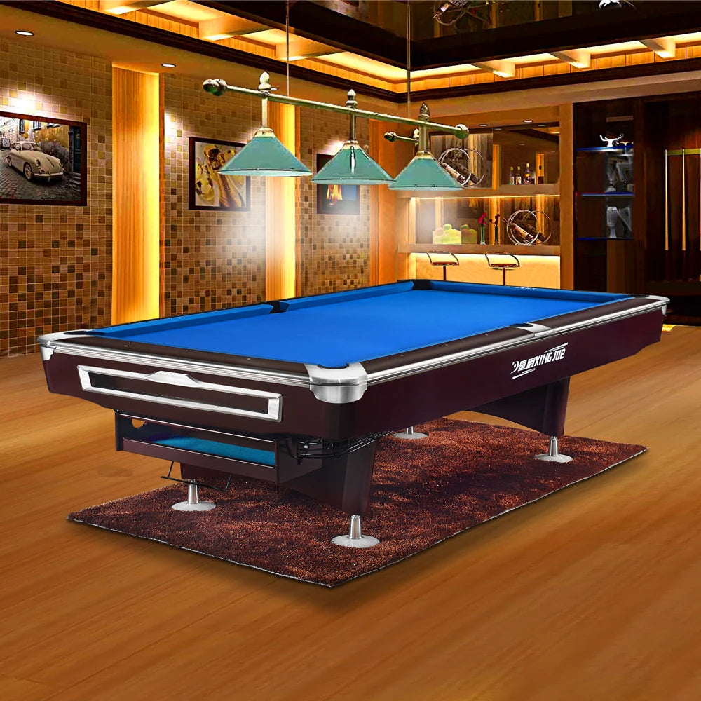 Wood Grain Billiard Table 9ft Pool Strong Frame and legs