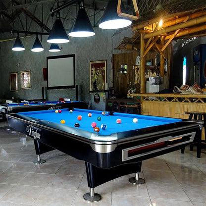 Wood Grain Billiard Table 9ft Pool Strong Frame and legs