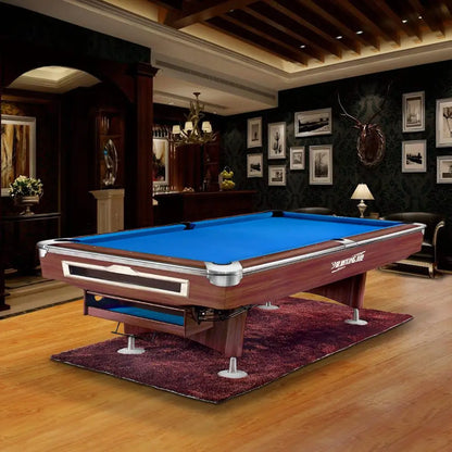 Wood Grain Billiard Table 9ft Pool Strong Frame and legs