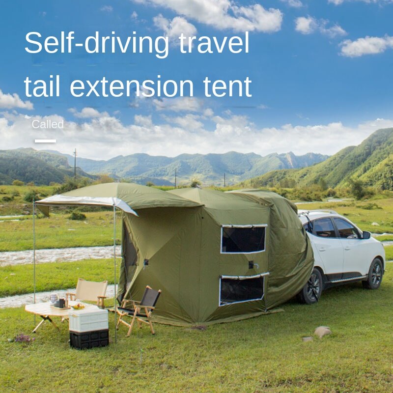 Rear tent car side sky curtain self driving camping tent vehicle mounted multifunctional automatic quick opening camping roof side curtain